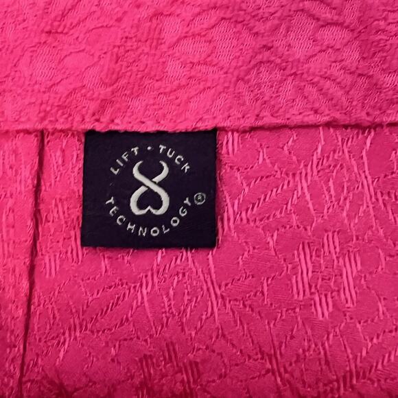 NYDJ Womens Skimmer Capri Pants Size 14 Pink Textured Lift x Tuck Technology - Picture 5 of 7